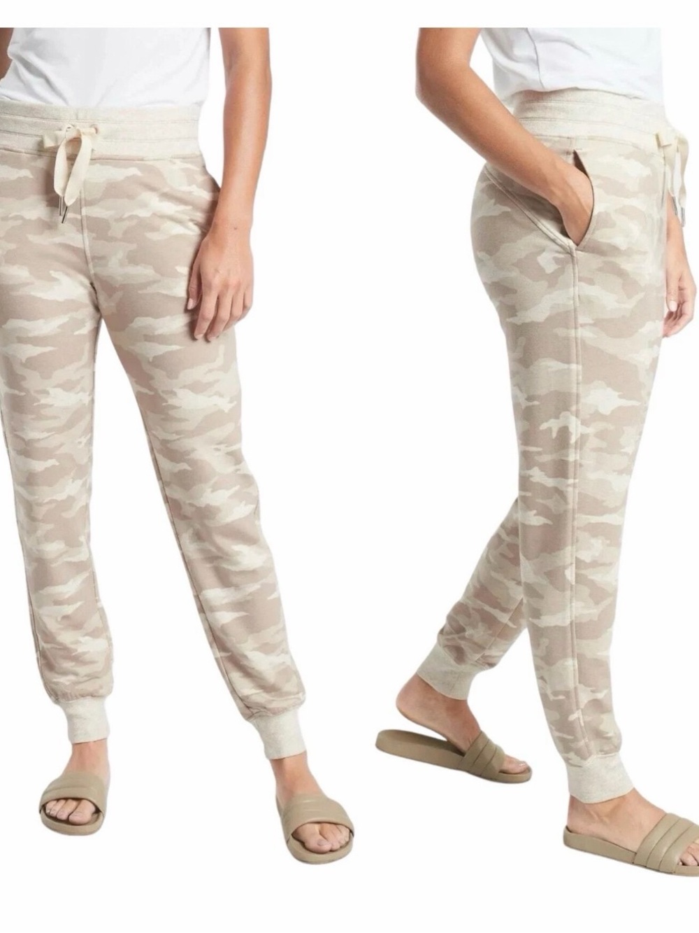 Athleta Balance Printed Jogger Athleisure Neutral Camo Size Medium